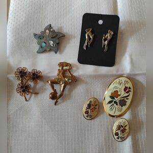 Vintage Jewelry Lot with Sterling Silver Pin/Pendant